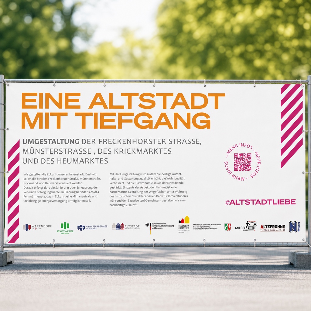 Baustellenmarketing für Warendorfs Altstadt